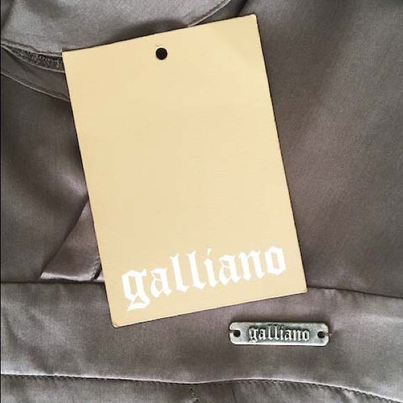 GALLIANO Silk Fit & Flare Dress - Picture 11 of 16